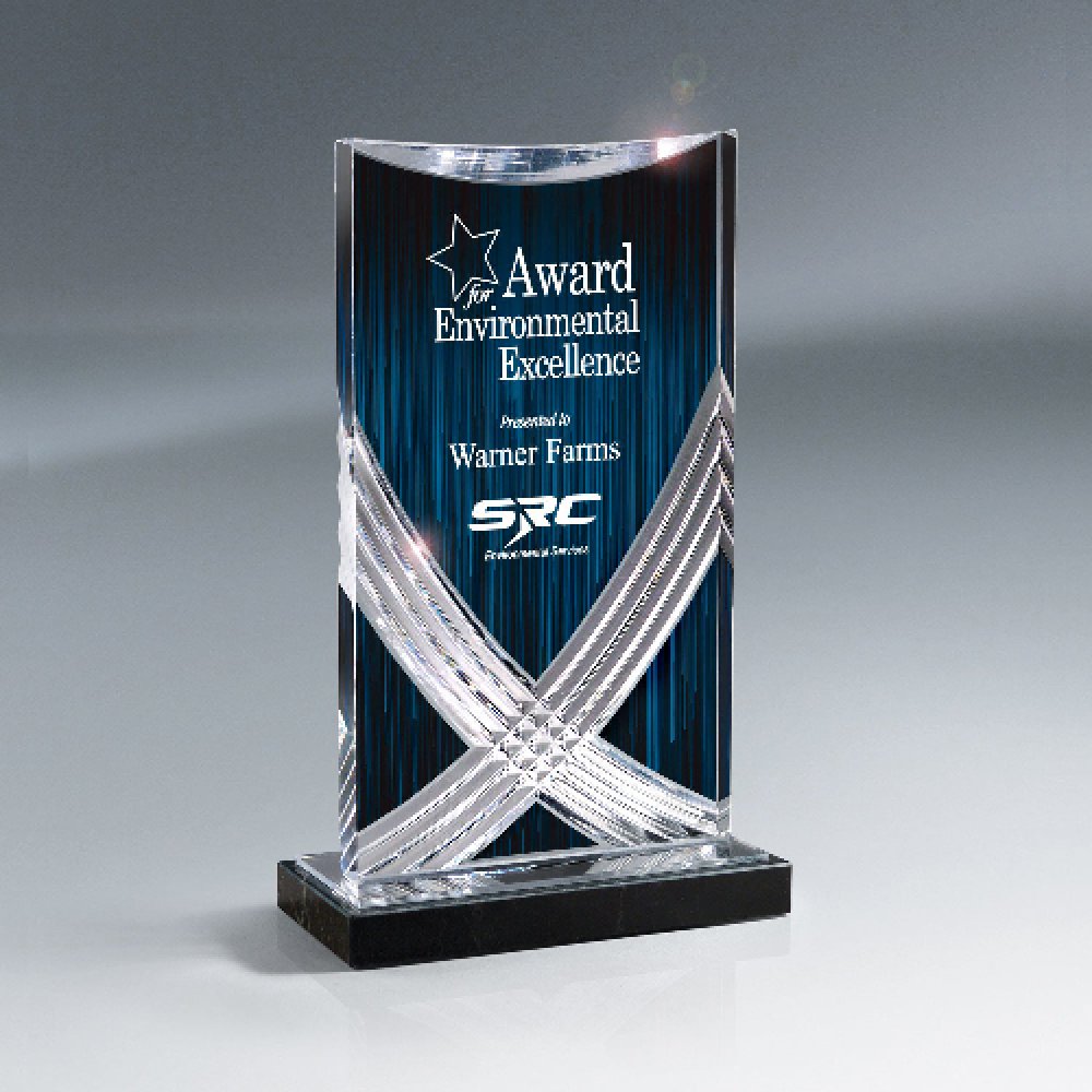 Cascade Carved Acrylic Award Color - Blue — 7