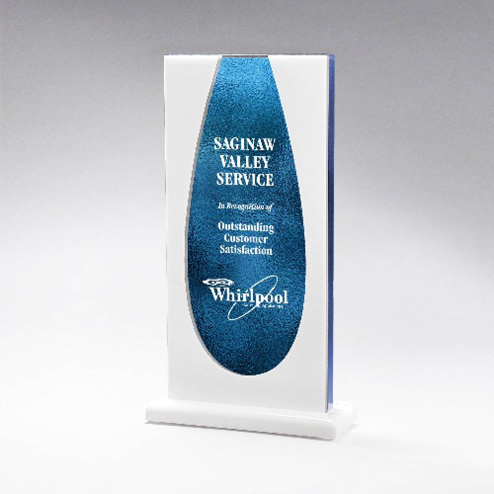 Water Drop — 5 1/2" x 8 1/2" x 2 Color(s): Blue, White