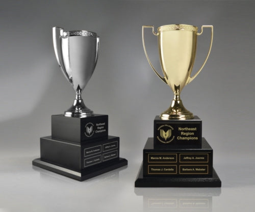 Perpetual Corporate Cup (Imprinted 4 Sides for 4 Plates) — 8.25" x 17.25" x 8.25" Color: Gold