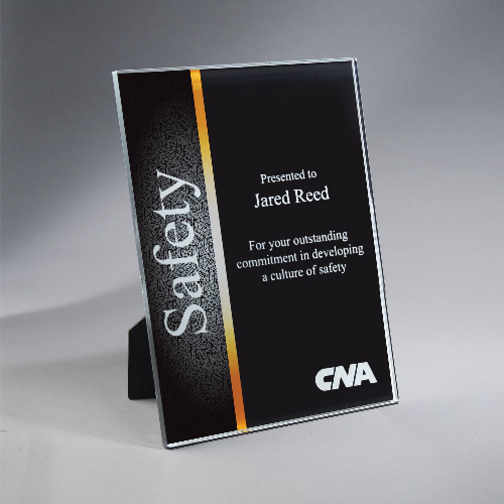 Chroma Plaque — 9" x 12" x 3/8" Color(s): Black, Gold