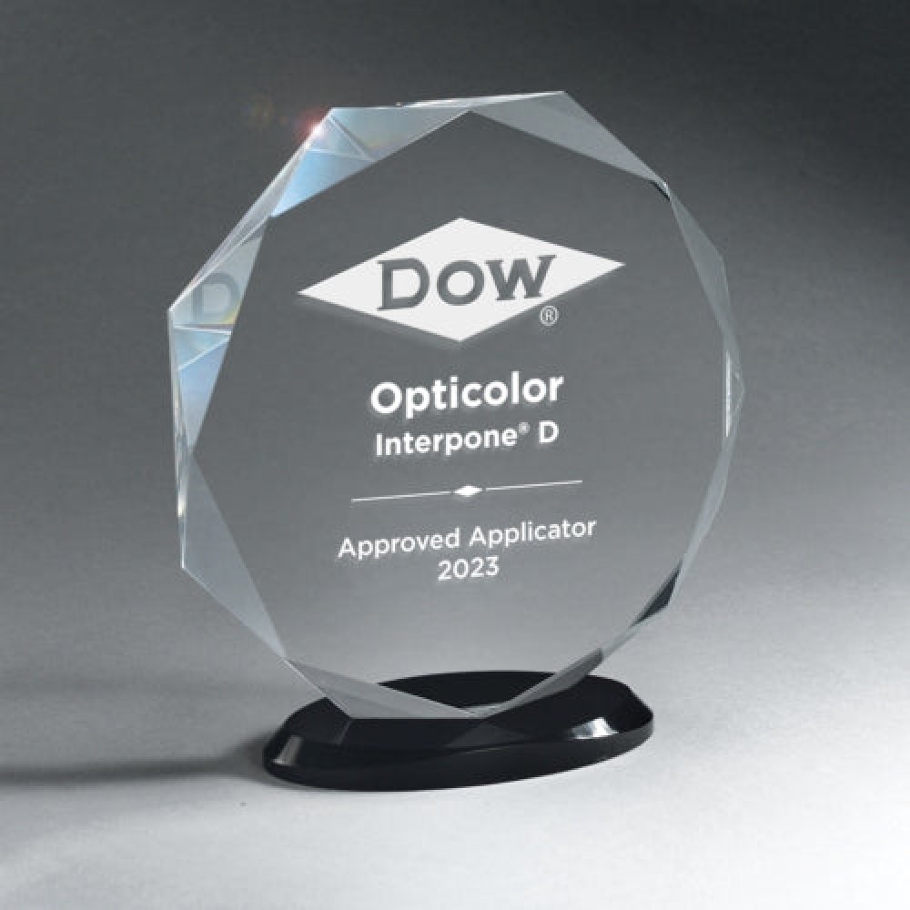 Octagon Acrylic Excellence — 7" x 7" x 2.50" Sold only as shown.