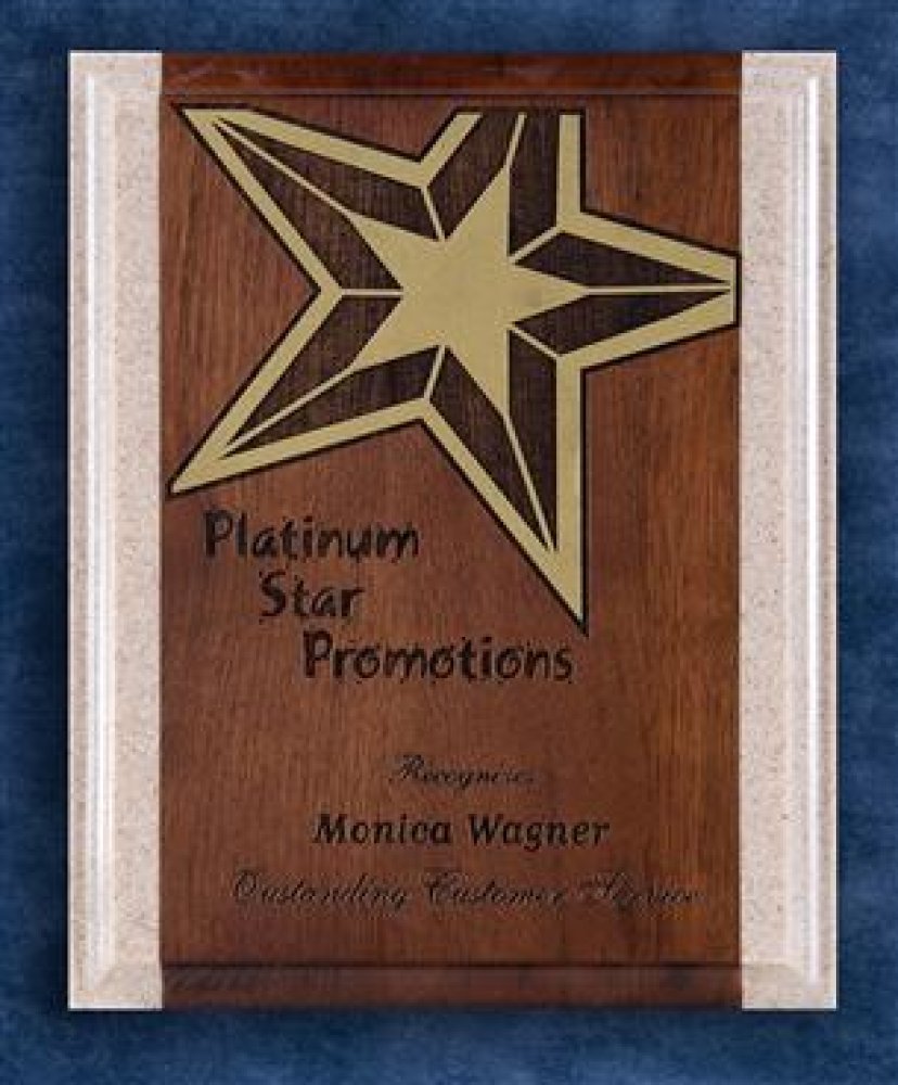 Culture Granite & Wood Plaque — 9.00 x 12.00 x 0.75