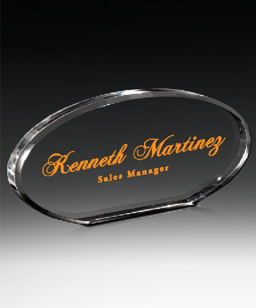 Oval Acrylic — 7.00 x 3.75 x 0.75