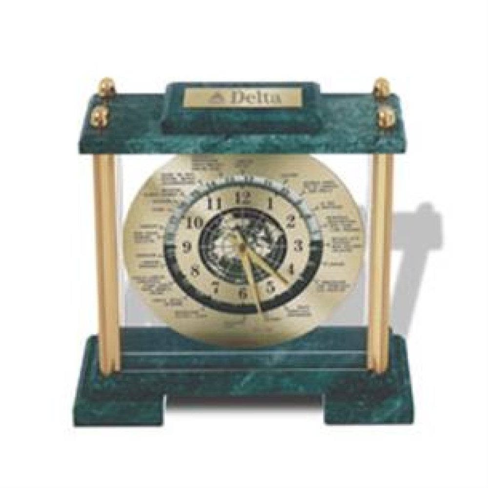 Aristocrat World Time Clock — 9.00 x 8.75 x 2.88