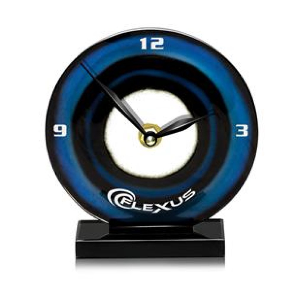 Blue Bullseye Clock — 5.00 x 5.25 x 1.50