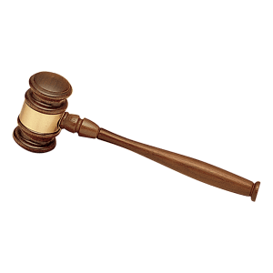 American Walnut Gavel with Brass Gavel Band