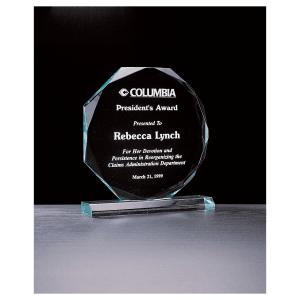 Octagon Series Jade Acrylic Award