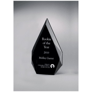 Flame Series Clear Acrylic with Black Silkscreened Back