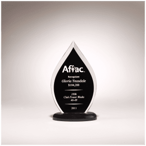 Flame Series Clear Acrylic with Black Silkscreened Back
