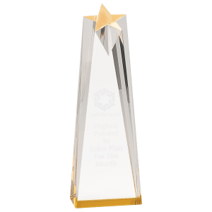 Gold Sculpted Star Acrylic