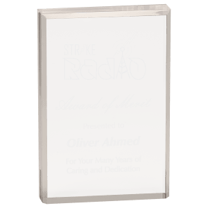 Beveled Clear Rectangle Acrylic