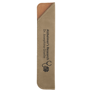 Light Brown Laserable Leatherette Pen Sleeve