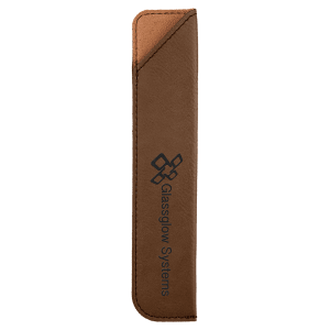 Dark Brown Laserable Leatherette Pen Sleeve
