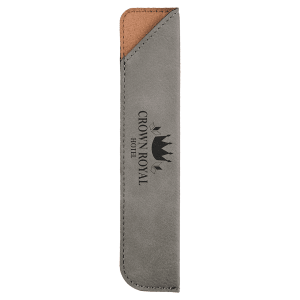 Gray Laserable Leatherette Pen Sleeve