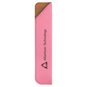 Pink Laserable Leatherette Pen Sleeve