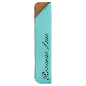 Teal Laserable Leatherette Pen Sleeve