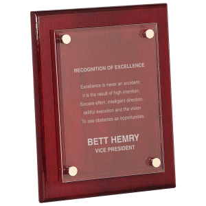 Premier Rosewood Piano Finish Floating Acrylic Plaque