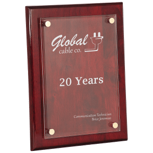 Premier Rosewood Piano Finish Floating Acrylic Plaque