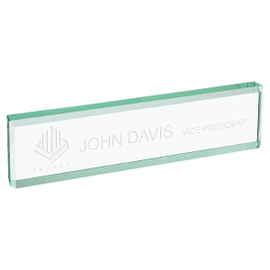 Jade Glass 8" Desk Wedge