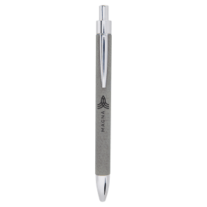 Gray Laserable Leatherette Pen