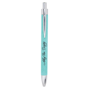 Teal Laserable Leatherette Pen