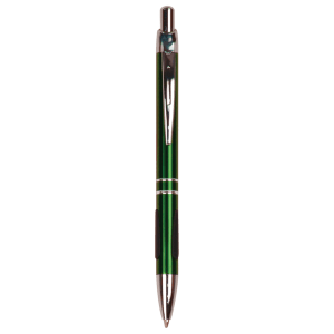 Green Gloss Ballpoint Pen with Rubber Gripper