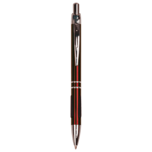 Burgundy Gloss Ballpoint Pen with Rubber Gripper