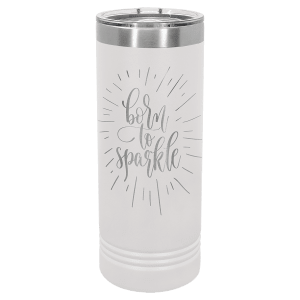 White Polar Camel 22 oz. Skinny Tumbler with Slider Lid