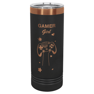 Black/Rose Gold Polar Camel 22 oz. Skinny Tumbler with Slider Lid