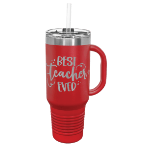 Red Polar Camel 40 oz. Travel Mug with Snap Lid and Straw