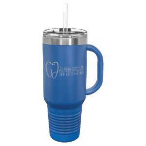 Royal Blue Polar Camel 40 oz. Travel Mug with Snap Lid and Straw