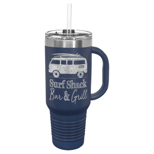 Navy Blue Polar Camel 40 oz. Travel Mug with Snap Lid and Straw
