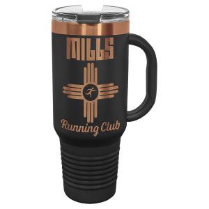 Black/Rose Gold Polar Camel 40 oz. Travel Mug with Snap Lid and Straw