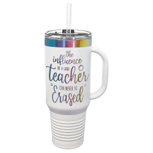 White/Prism Polar Camel 40 oz. Travel Mug with Snap Lid and Straw