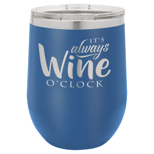 Royal Blue Polar Camel 12 oz. Stemless Wine Tumbler with Lid