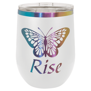 White/Prism Polar Camel 12 oz. Stemless Wine Tumbler with Lid