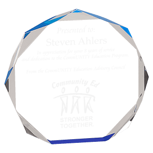 Blue Octagon Acrylic
