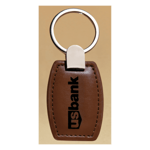 Leather Key Ring with Silver Hardware