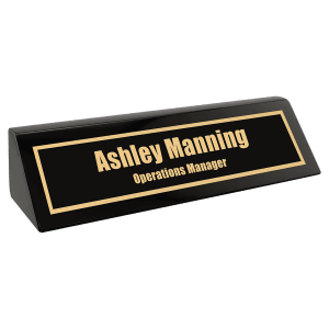 Black Piano Finish Desk Wedge (NP8 Plate Sold Separately)