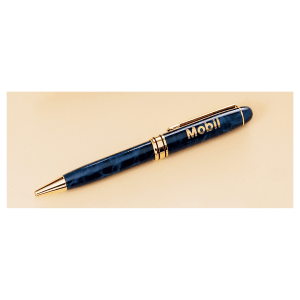 Blue Marble Brass Pen
