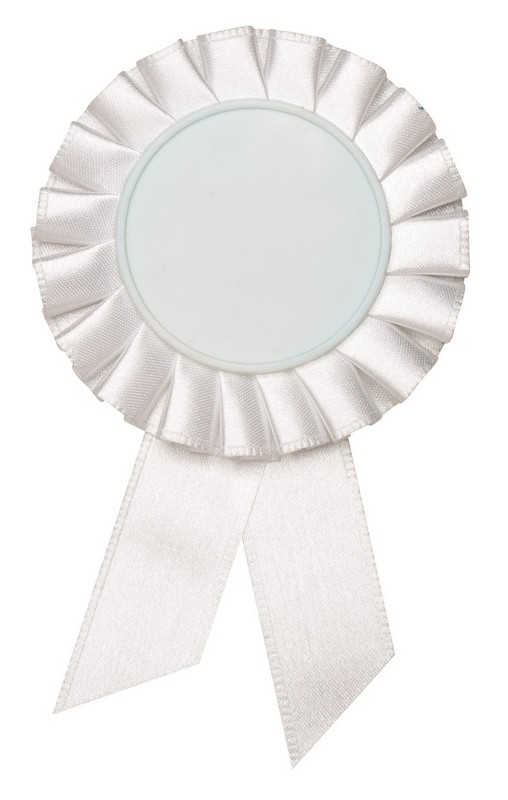 ROSETTE PIN WHITE 2" 50 STD PACK