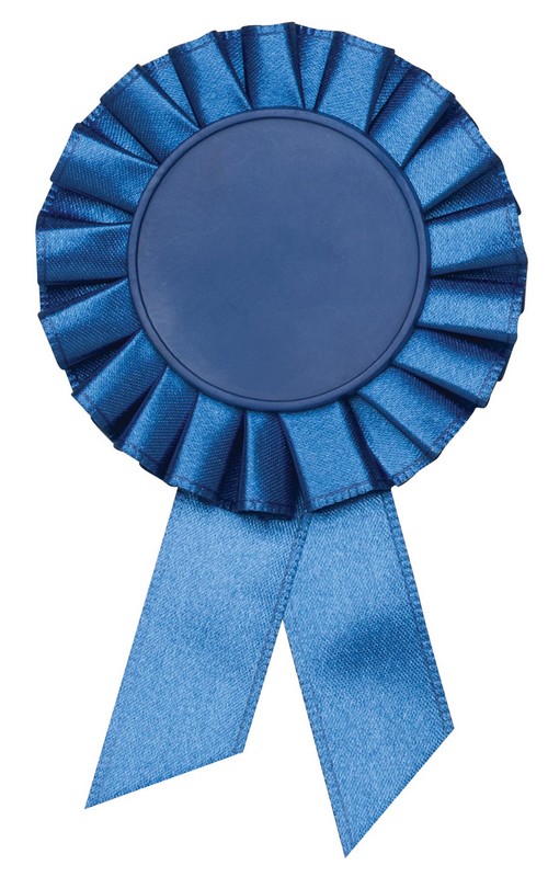 ROSETTE PIN BLUE 2" HOLD 50 STD PACK