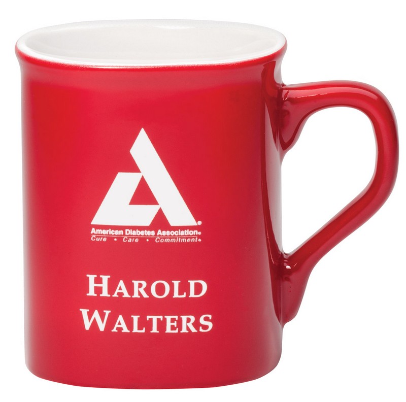 LASER MUG RED/WHITE 36 STD PACK