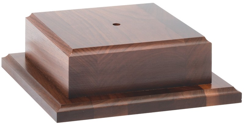 WALNUT BASE 6.5X6.5X2.5 6 STD PACK