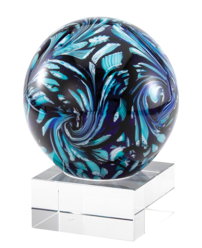 SWIRL GLOBE BLUE 5¼" 8 STD PACK