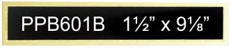 BRASS BLK/GLD 1.5X9-1/8 12 STD PACK