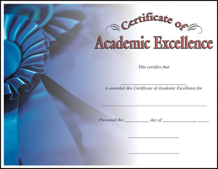 ACADEMIC EXCELLENCE CERT 100 STD PACK