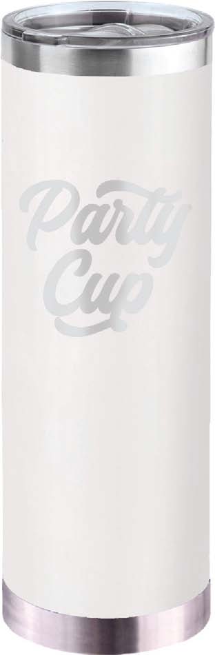 20 OZ THIN TUMBLER WHITE 24 STD PACK