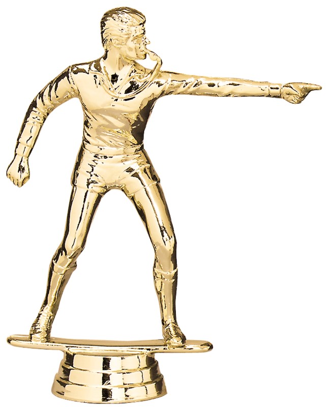 5" GLD PL REFEREE MALE 100 STD PACK