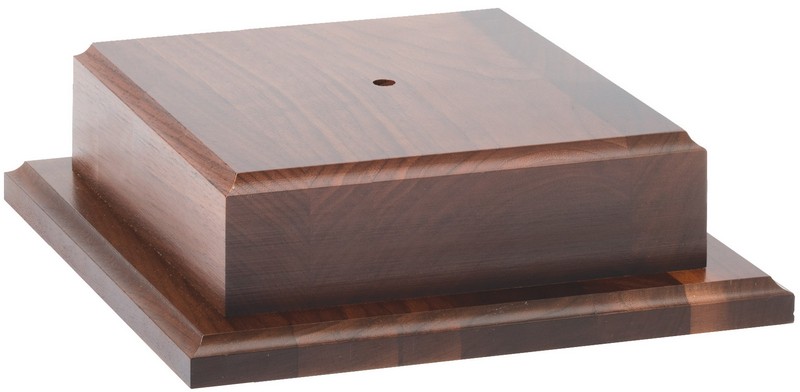 WALNUT BASE 9X9X2.5 6 STD PACK